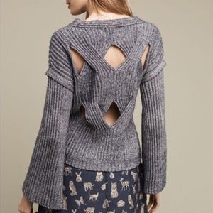 Anthropologie NWT La Fee Vert Cutout Sweater M